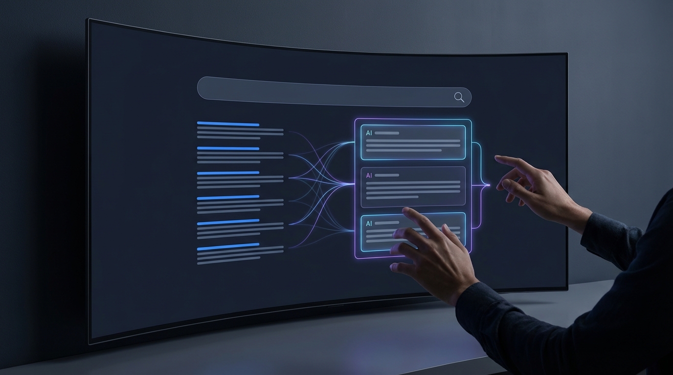 Chart showing the growth of AI-referred search traffic displacing traditional search